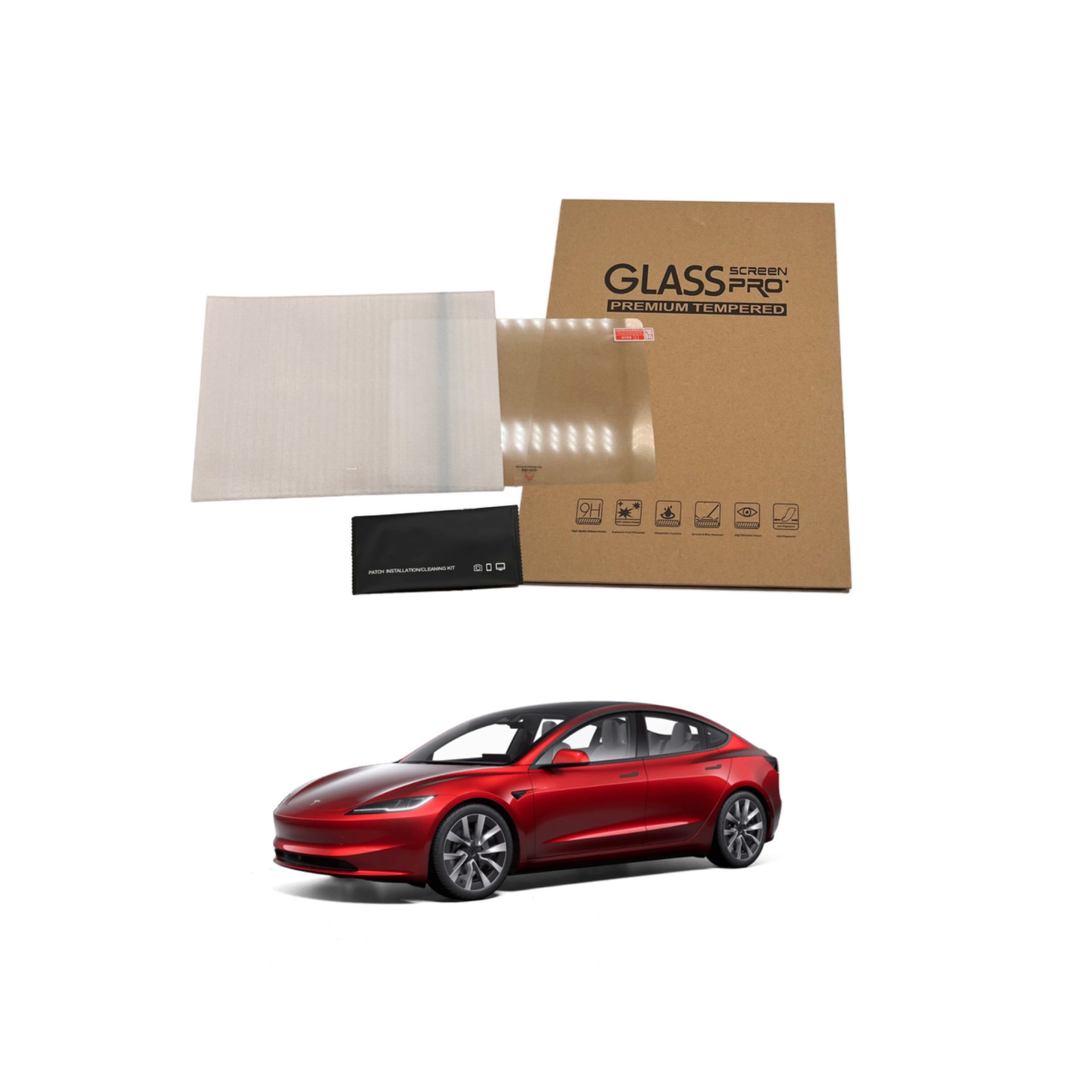 Skärmskydd för bakre skärmen i Tesla Model 3 Highland (2024-)/Model Y Juniper (2025-)