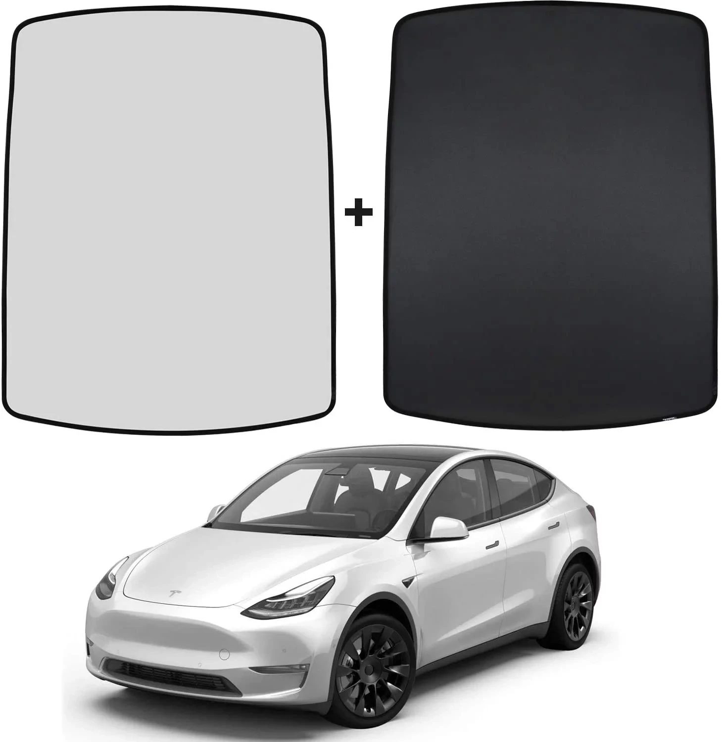 Solskydd för glastaket till Tesla Model Y (2021-2024) – två delar