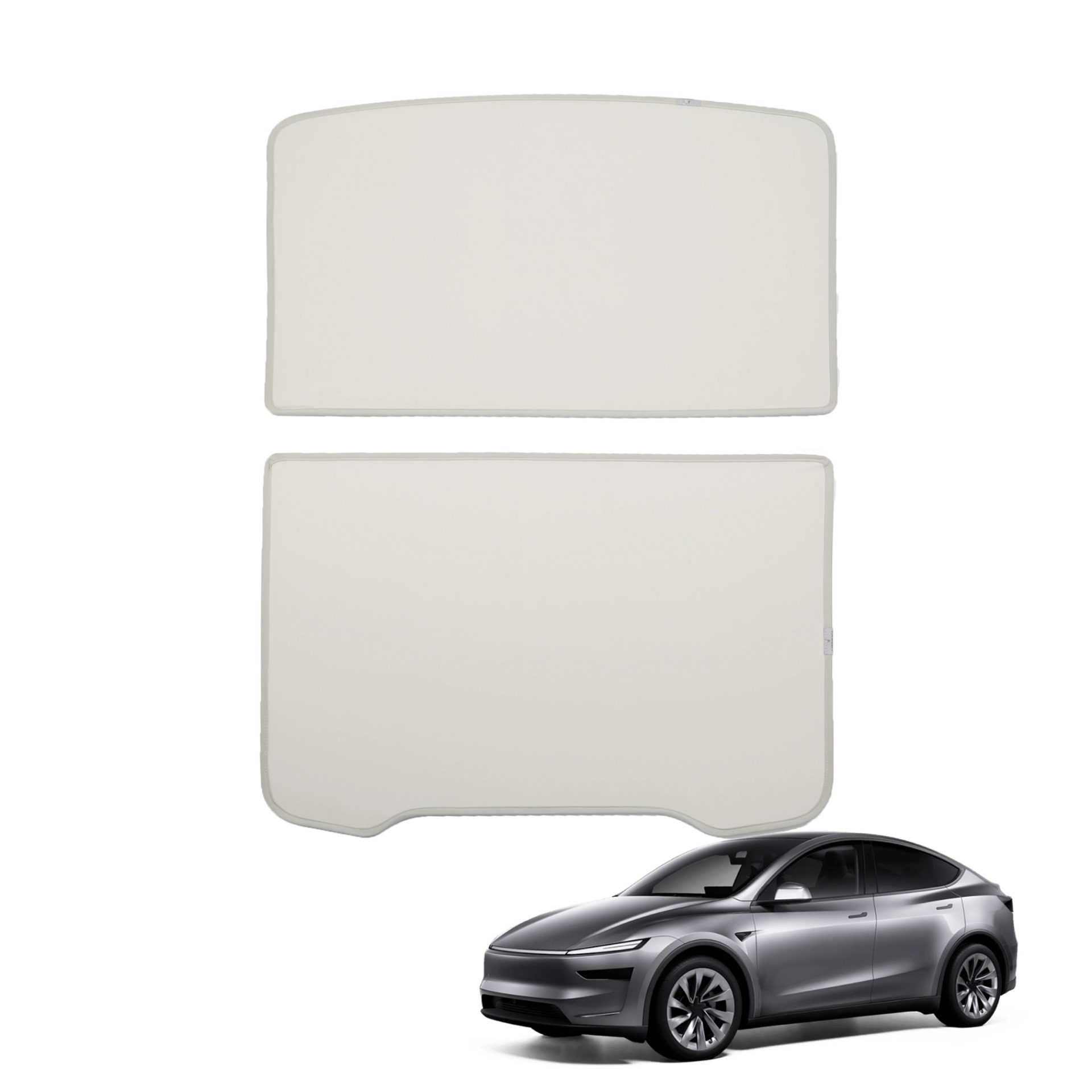 Solskydd för glastaket till Tesla Model Y Juniper (2025-) – fram- och bakdel