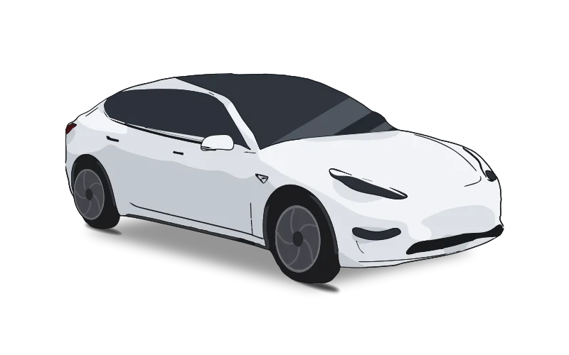 Illustration av Tesla Model 3 (2019–2023)