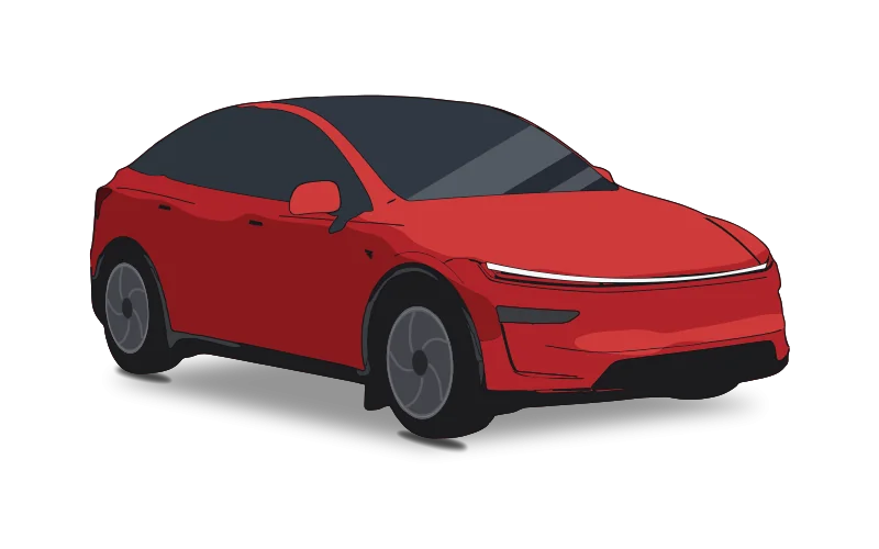 Illustration av Tesla Model Y Juniper (2025)